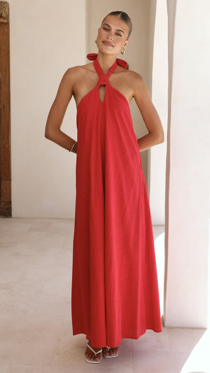 Tavia Maxi Dress - Red