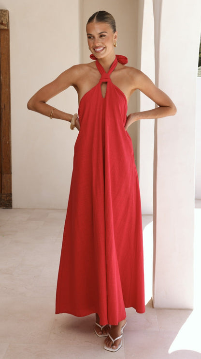 Tavia Maxi Dress - Red