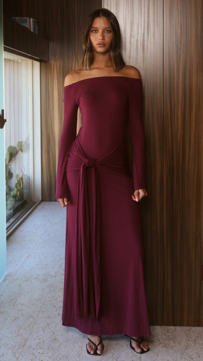 Naomi Maxi Dress - Wine