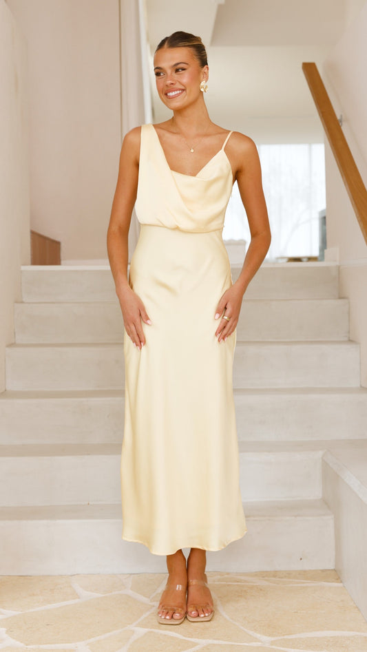 Audrey Maxi Dress - Lemon
