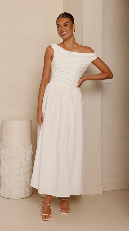 Immy Midi Dress - White