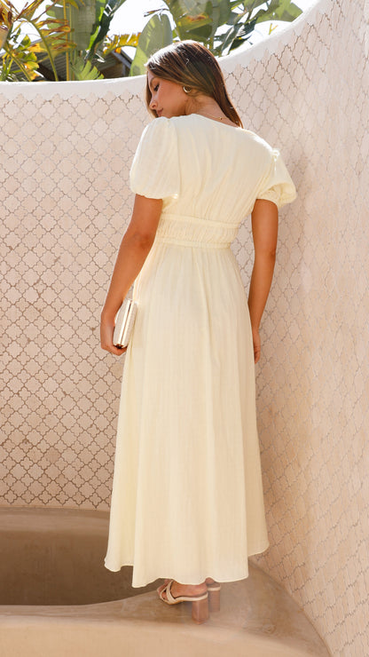 Ena Midi Dress - Yellow