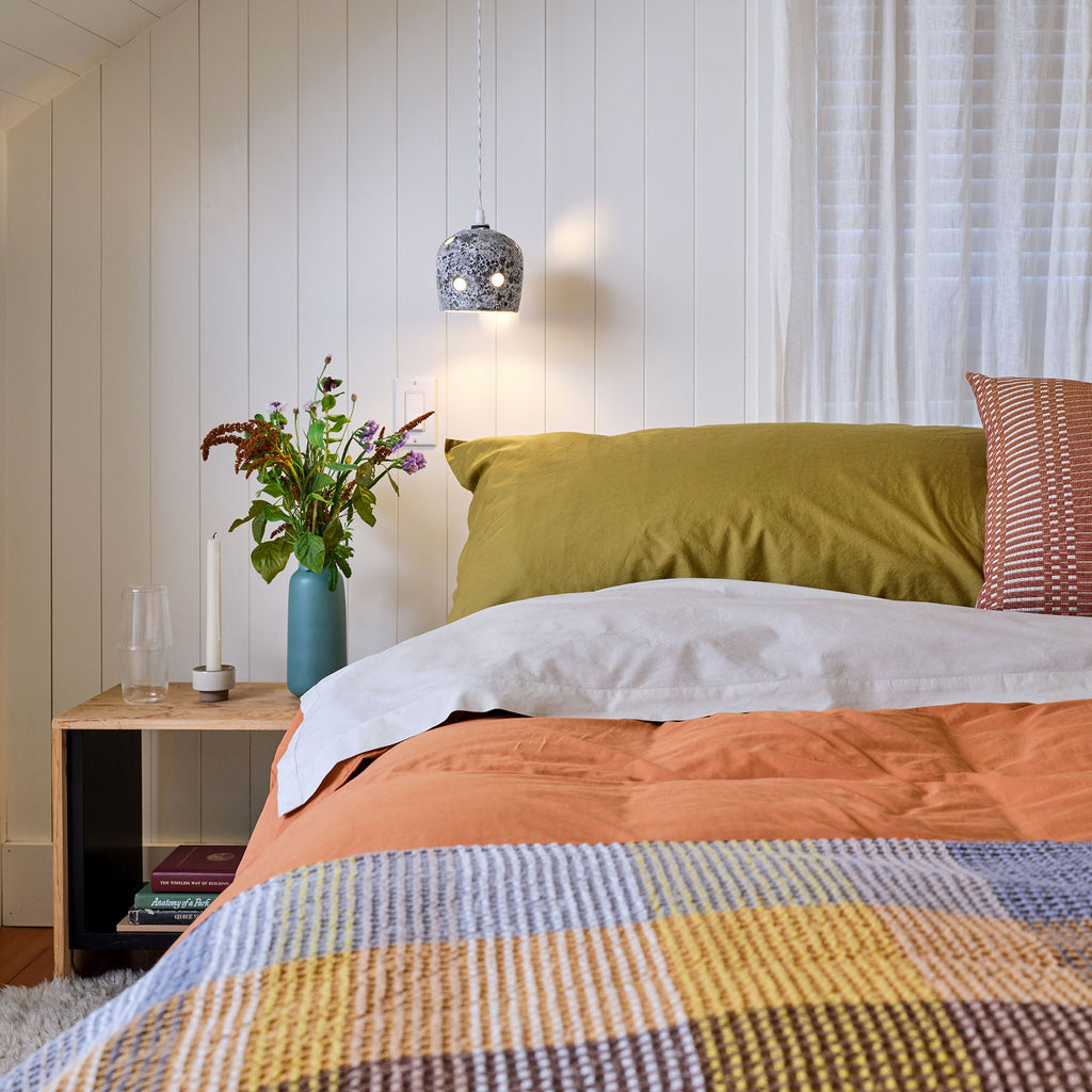 Percale Cotton Sheet Set in Ash Gray